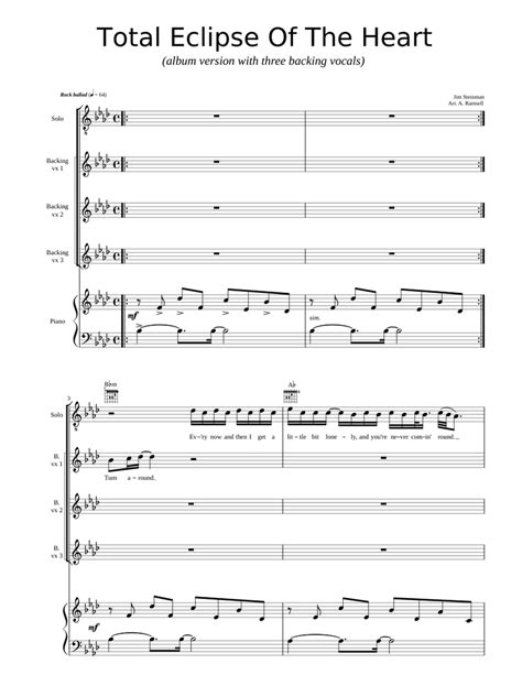 Total Eclipse of the Heart Piano Tutorial .